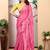 Pink linen cotton printed saree