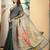 Black linen cotton printed saree