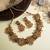 Gold plated multicolor kemp necklace set
