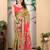 Mustard linen cotton printed saree