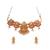 Gold plated red kemp studded goddess necklace set