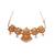 Gold plated red kemp studded goddess necklace set