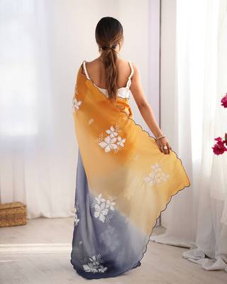 Multi sequins work multi padding saree 3