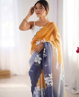 Multi sequins work multi padding saree 4