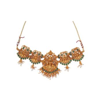Gold plated goddess necklace set 3