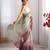 Multicolor sequins work multi padding saree