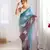 Multicolor sequins work multi padding saree