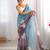 Multicolor sequins work multi padding saree
