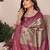 Purple banarasi tissue silk blend zari woven saree