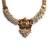 Gold plated white hydra beads barati necklace set
