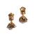 Gold plated white hydra beads barati necklace set