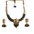 Gold plated green hydra beads barati necklace set