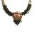 Gold plated green hydra beads barati necklace set