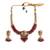 Gold plated red hydra beads barati necklace set