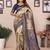 Blue banarasi tissue silk blend zari woven saree