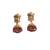 Gold plated red hydra beads barati necklace set