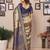 Blue banarasi tissue silk blend zari woven saree