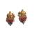 Gold plated gaj necklace set with red green hydra beads