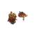 Gold plated gaj necklace set with red green hydra beads