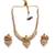 Gold plated gaj necklace set with white hydra beads