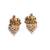 Gold plated gaj necklace set with white hydra beads