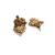 Gold plated gaj necklace set with white hydra beads