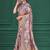 Purple tussar silk blend woven printed saree
