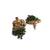 Gold plated gaj necklace set with green hydra beads