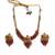 Gold plated gaj necklace set with red hydra beads
