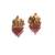 Gold plated gaj necklace set with red hydra beads