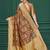 Chiku tussar silk blend woven printed saree