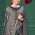 Blue tussar silk blend woven printed saree