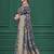 Blue tussar silk blend woven printed saree