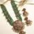 Green beads kemp bridal jewelry set