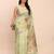 Pista linen cotton woven saree