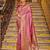 Light pink banarasi silk blend zari woven saree