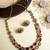 Multicolor kemp studded double line necklace set