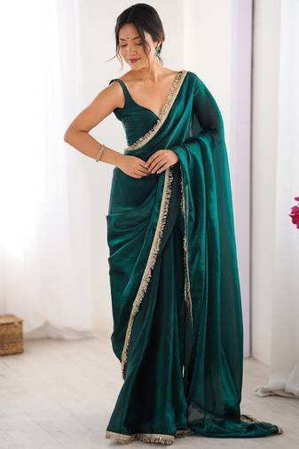 Rama fendy satin saree