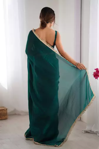 Rama satin saree