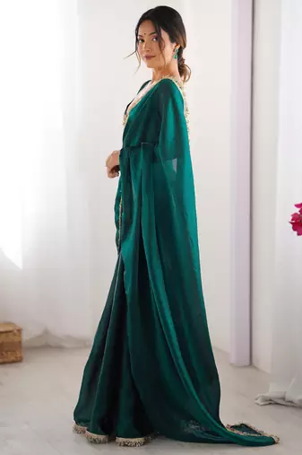 Rama satin saree