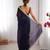 Purple fendy satin saree