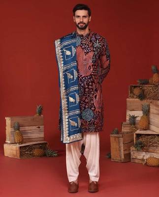 Aarv wine kurta set 1