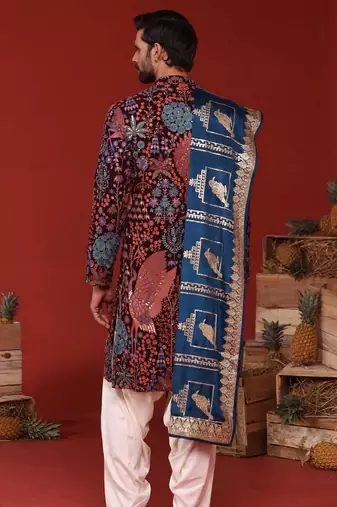 Aarv wine kurta set