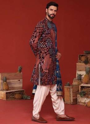 Aarv wine kurta set 5