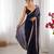 Purple fendy satin saree