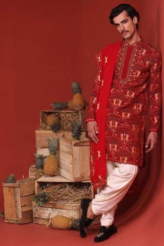 Shikhar maroon kurta set