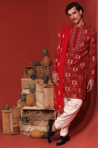 Shikhar maroon kurta set