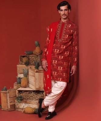Shikhar maroon kurta set 2