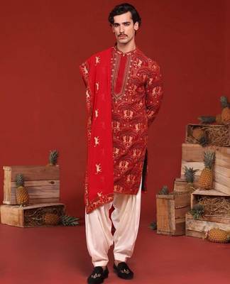Shikhar maroon kurta set 5