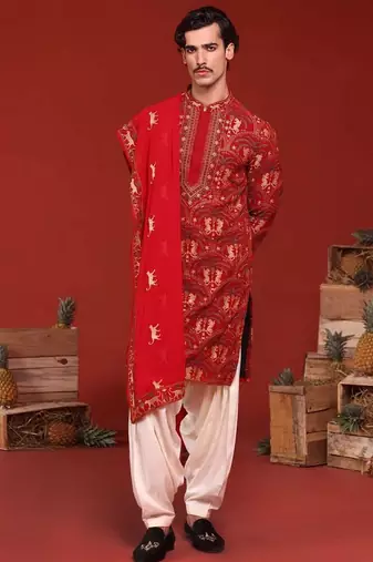 Shikhar maroon kurta set